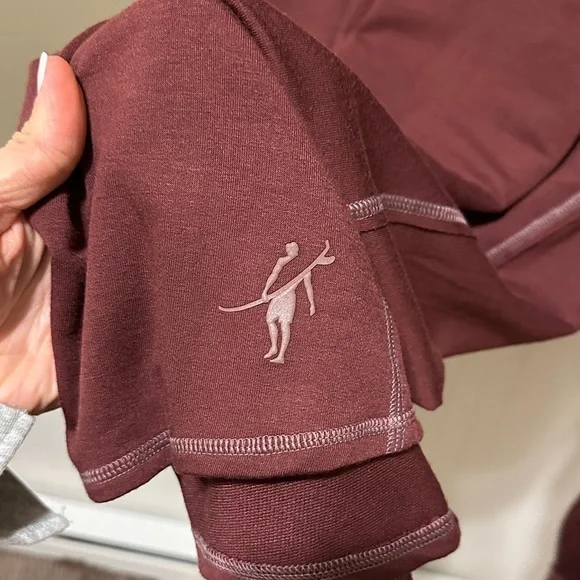 Men's Maroon Hooded Long-Sleeve Pullover Shirt - Picture 5 of 7